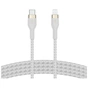 Дата кабель USB-C to Lightning 1.0m BRAIDED SILICONE white Belkin (CAA011BT1MWH) - зменшене зображення 1