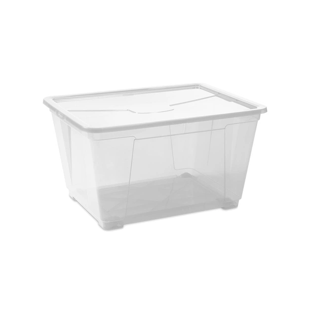 Контейнер для зберігання DEA home Easy прямокутний на колесах Прозорий 140 л (20084) - picture 1