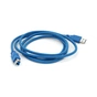Кабель для принтера USB 3.0 AM/BM 1.8m blue Voltronic (YT-3.0AM\BM-1.8BL) - зменшене зображення 1