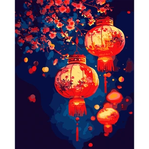 Картина по номерам Santi Японські ліхтарики, 40*50см, LED (955083) зображення 1
