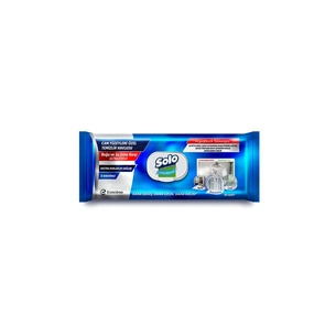 Серветки для прибирання Solo AquaBlock Вологі Для скла та дзеркал 30 шт. (8690530074590) изображение 1