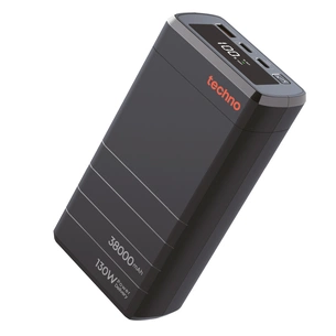 Універсальна мобільна батарея Techno PDC130 38000mAh PD 130W QC 3.0 Black зображення 1