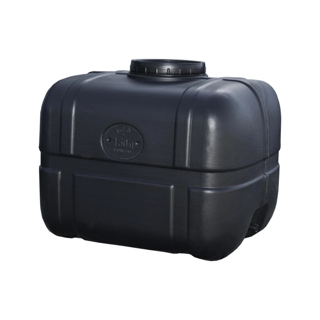 Ємність для води Пласт Бак квадратна не харчова 150 л прямокутна чорна видувна (5706) - picture 1