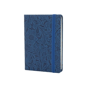 Книга записна Optima А6 LADY тверда обкладинка текстиль, гумка, кремовий блок, лінія блакитний (O20389-11) зображення 1