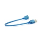Дата кабель USB 2.0 AM/AF 0.3m blue transparent Voltronic (YT-AM/AF-0,3TBL) - уменьшенное изображение 2
