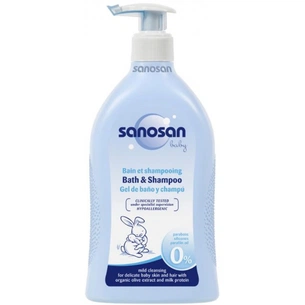Дитячий шампунь Sanosan Baby гель для купання 2 в 1 500 мл (4003583190256) зображення 1