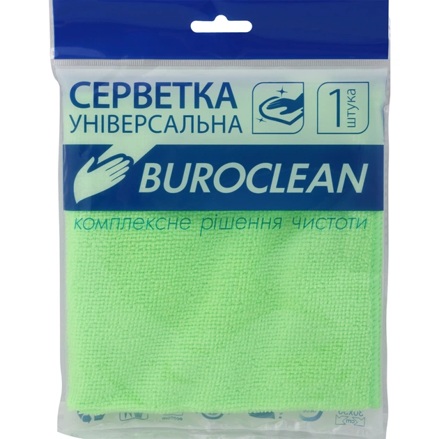 Серветки Buroclean universal microfiber, 30х30 cm, 1шт (10200122) - зображення 1
