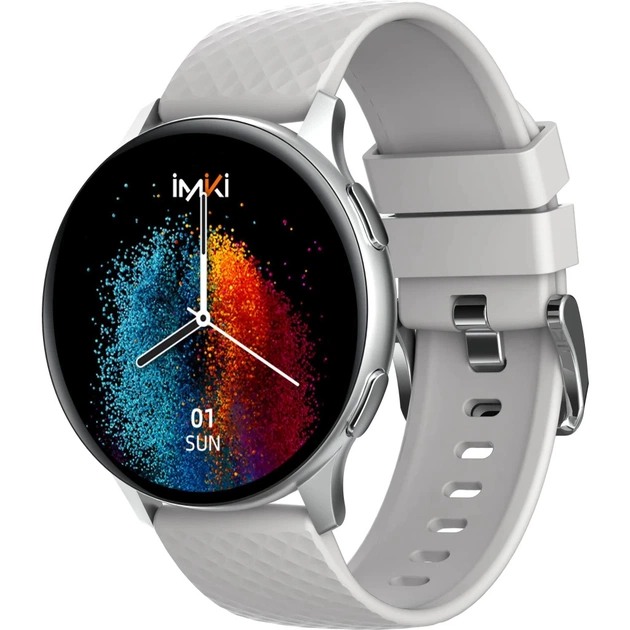 Смарт-годинник iMiki KW66pro Silver Silicone Strap - зображення 1