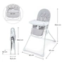 Стульчик для кормления Kinderkraft Binci Light Grey (5902533928019) - уменьшенное изображение 4