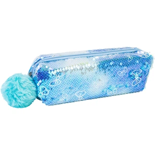 Пенал Cool For School з паєтками та помпоном 1 відділення блакитний (CF87078) зображення 1