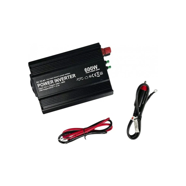 Автомобільний інвертор Bottari DC 12V - AC 230V 600W (54655-IS) - зображення 4