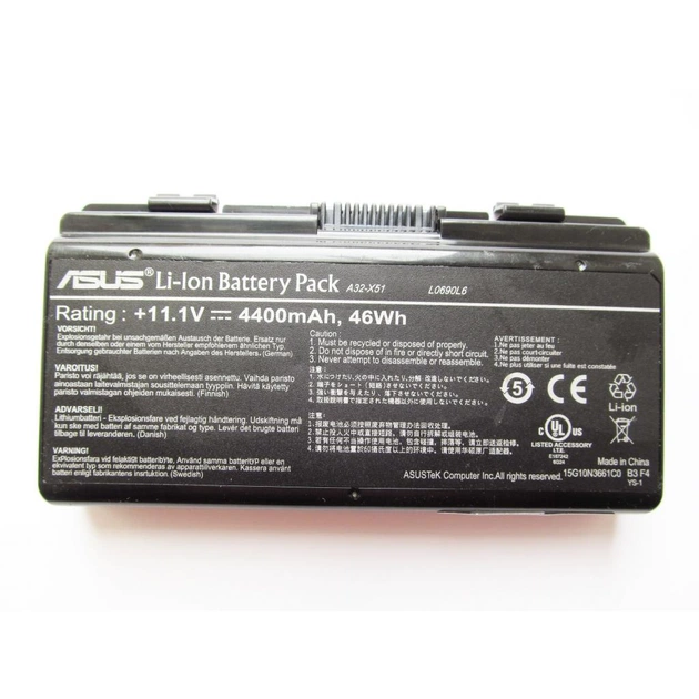 Акумулятор до ноутбука ASUS A32-X51, 4400mAh (46Wh), 6cell, 11.1V, Li-ion (A47402) - изображение 1