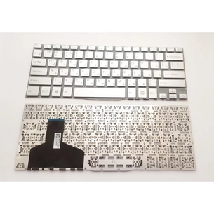 Клавіатура ноутбука Sony SVF14 (Fit 14 Series) срібло без рамки, з підсвіткою RU (A43729) зображення 1