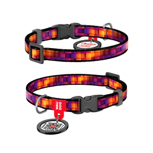 Нашийник для тварин WAUDOG Nylon з QR паспортом "Куби 3Д" для котів та дрібних порід собак, XS (278-4057) зображення 1