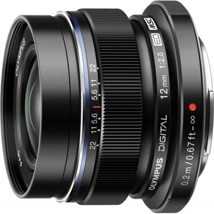 Об'єктив Olympus EW-M1220 ED 12mm 1:2.0 Black (V311020BE001) зображення 1