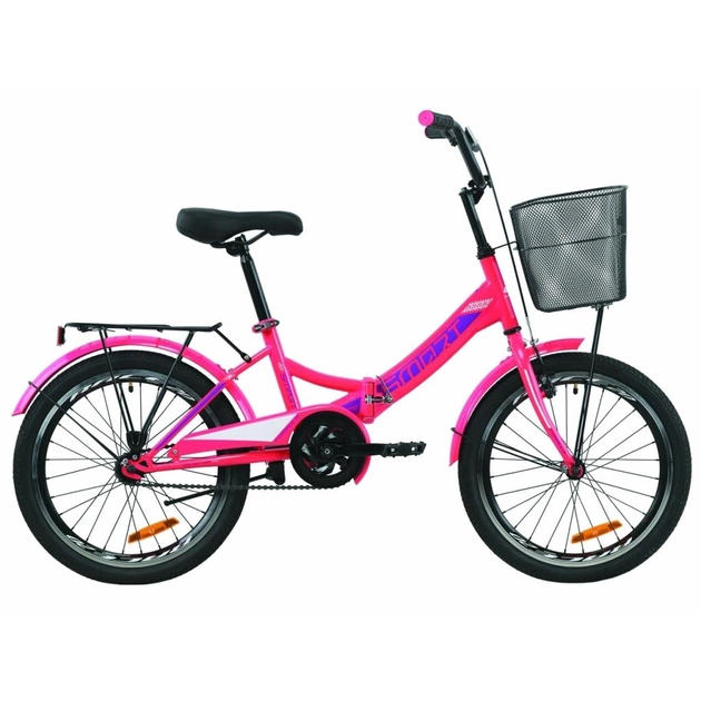 Велосипед Formula 20" SMART Vbr рама-13" St 2020 рожевий, багажник + кошик (OPS-FR-20-054) - изображение 1