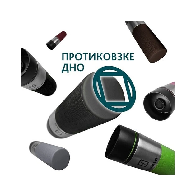 Термокружка Tavialo + 2 ущільнювальних кільця 420 мл Чорний (190420101) - зображення 5