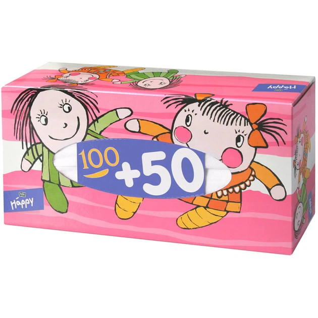 Салфетки косметические Bella Happy 2 слоя 150 шт. (5900516420901) - изображение 1