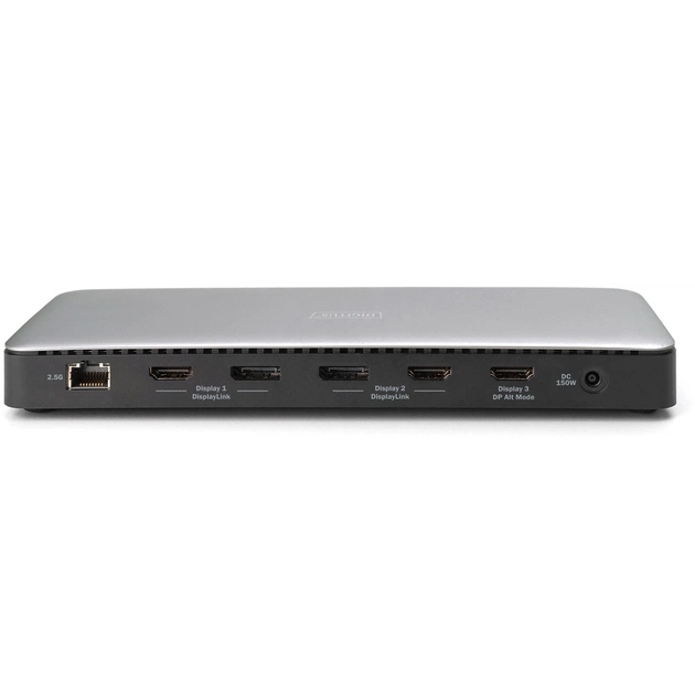 Порт-реплікатор Digitus USB-C > 3xHDMI/2xDP/4xUSB-A/USB-C/RJ54/DC/Audio (DA-70918) - зображення 3