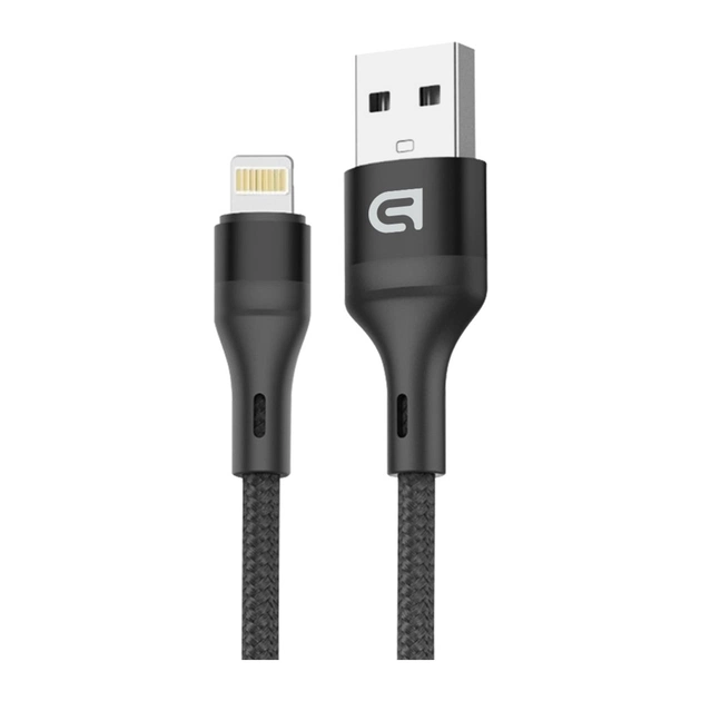 Дата кабель USB 2.0 AM to Lightning 1.0m AR87 3A black Armorstandart (ARM64037) - изображение 1