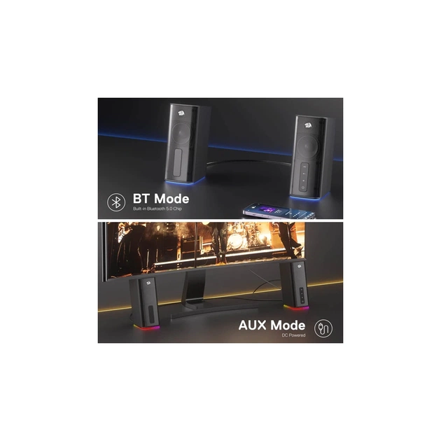 Акустична система Redragon Connie GS814 RGB Bluetooth Black (71987) - picture 4