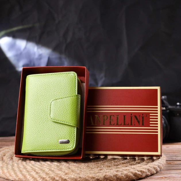Портмоне Canpellini З натуральної шкіри флотар Салатове (21603) - зображення 12