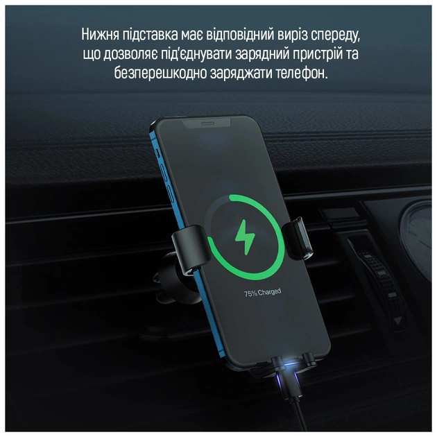 Універсальний автотримач ColorWay Metallic Gravity Holder 3 Black (CW-CHG14-BK) - picture 10