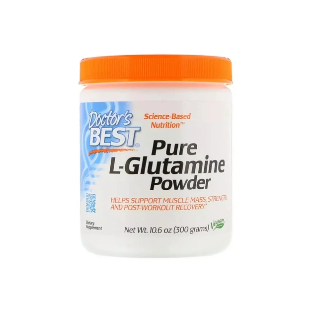 Амінокислота Doctor's Best Глютамин в порошку, L-Glutamine Powder, 300 гр. (DRB-00491) - зображення 1