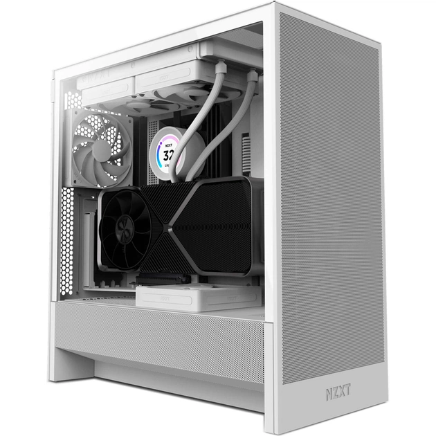 Корпус для ПК NZXT H5 Flow Compact All White (CC-H52FW-01) - изображение 1