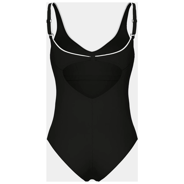 Купальник Arena Clip Back Swimsuit Solid B 010651-510 чорний, білий 46 (3468337746379) - зображення 9