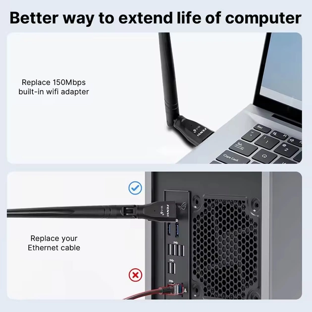 Бездротовий адаптер Fenvi FU-AX300Pro - picture 5
