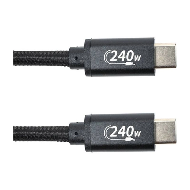 Кабель San Guan USB Type-C - USB Type-C (M/M) PD 240W, 3 м, Black (CA914128) - изображение 1