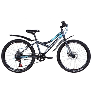Велосипед Discovery 24" FLINT DD рама-13" 2021 Black/Blue (OPS-DIS-24-231) зображення 1