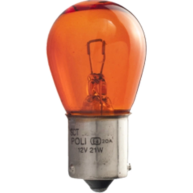 Автолампа SCT-GERMANY PY21W Amber 12V 21W BAU15s (202297) - зображення 1