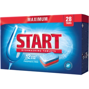 Таблетки для посудомийних машин Start Maximum 28 шт. (4820207100060) зображення 1