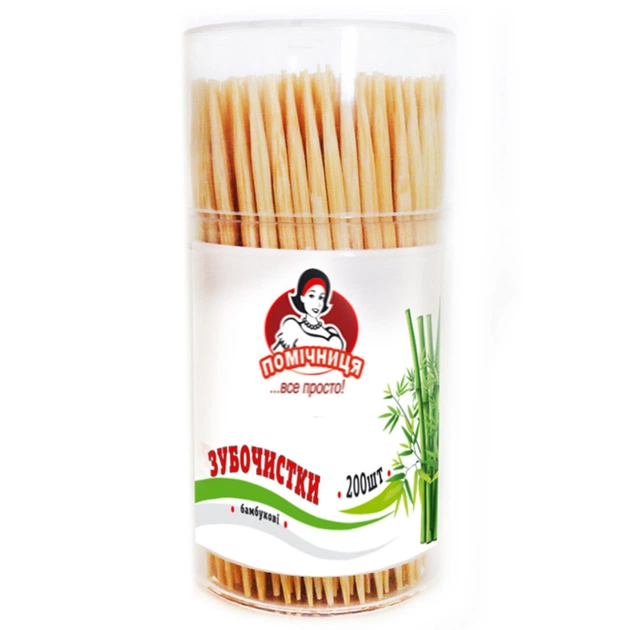 Зубочистки Помічниця Бамбукові 200 шт. (4820164966648) - picture 1