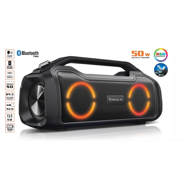 Акустична система REAL-EL X-747 Black (EL121600013) - зображення 1