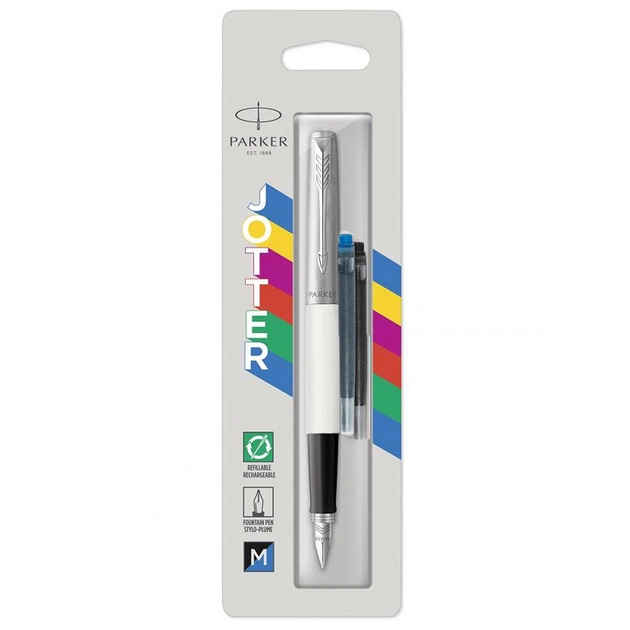 Ручка пір'яна Parker JOTTER 17 Original White CT FP M блистер (15 016) - изображение 5