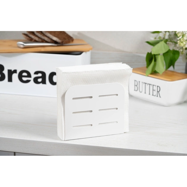 Серветниця Ardesto Midori 15х4х12.5см, метал, біла (AR0910W) - picture 3