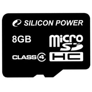 Карта пам'яті Silicon Power 8Gb microSDHC class 4 (SP008GBSTH004V10) зображення 1