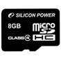 Карта пам'яті Silicon Power 8Gb microSDHC class 4 (SP008GBSTH004V10) - зменшене зображення 1