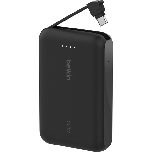 Батарея універсальна Belkin 10000mAh, 20W, USB-C, Black (BPB021HQBK) - зображення 4