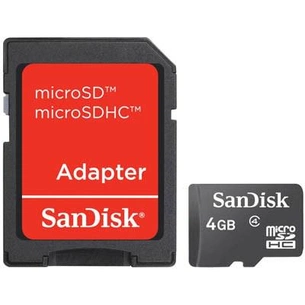 Карта пам'яті SanDisk 4Gb microSDHC class 4 (SDSDQM-004G-B35A) зображення 1