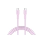 Дата кабель USB-C to USB-C 1.0m OnWire 60CL C-C 60W COLOR Braided 1m Pink Canyon (CND-CCAP60AB10PK) - зменшене зображення 1