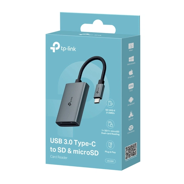 Зчитувач флеш-карт TP-Link USB-C to SD/TF (UA440C) - picture 4