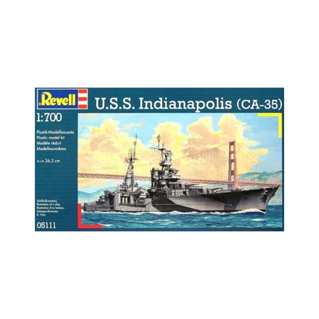 Збірна модель Revell Крейсер U.S.S. Indianapolis (CA-35) 1:700 (5111) - изображение 1