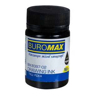 Туш для креслення Buromax 50 мл чорний (BM.8397-02) изображение 1