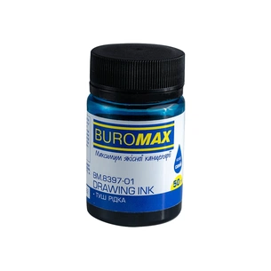Туш для креслення Buromax 50 мл синій (BM.8397-01) изображение 1