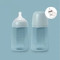 Пляшечка для годування Suavinex Colour Essence силіконова, повільний потік, 240 мл, блакитна (308071) - зменшене зображення 4