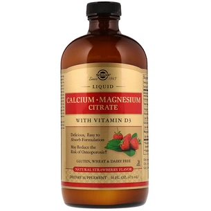 Мінерали Solgar Рідкий Кальцій + Магній + D3, Calcium Magnesium Citrate + Vi (SOL-35833) зображення 1